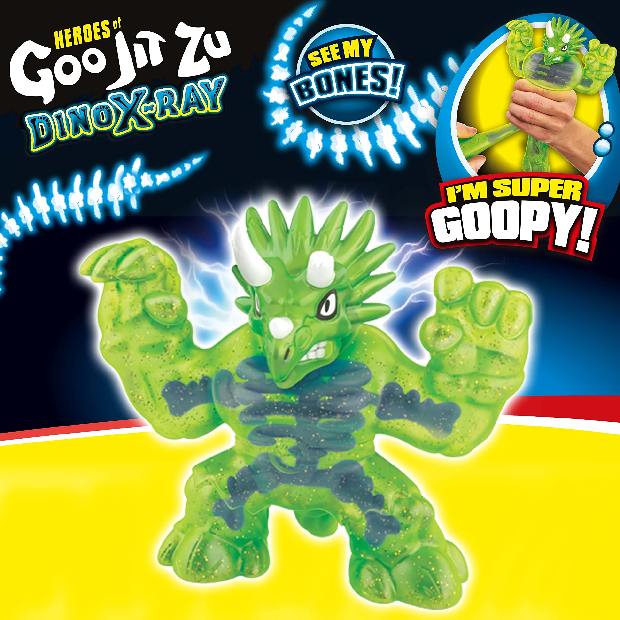 Amazon.com: Heroes of Goo Jit Zu Dino X-Ray Hero Pack, Action